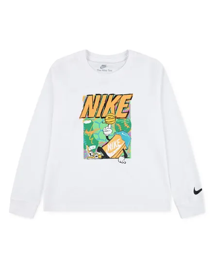 T-shirt manches longues Jeune enfant NKB BBALL NIKE LS TEE Blanc