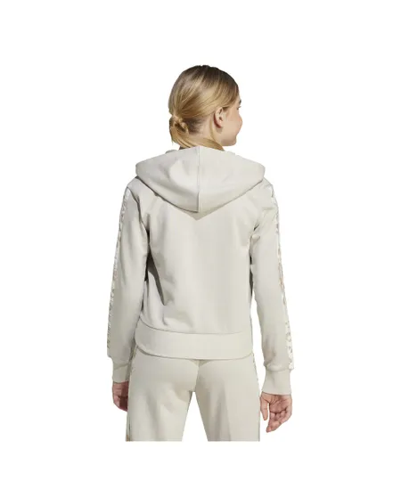 Sweat zip à capuche Fille G ANML 3S FT HD Beige