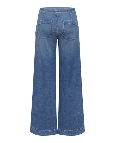 Jean Femme ONLMADISON HW BUTTON WIDE DNM GEN769NOOS Bleu