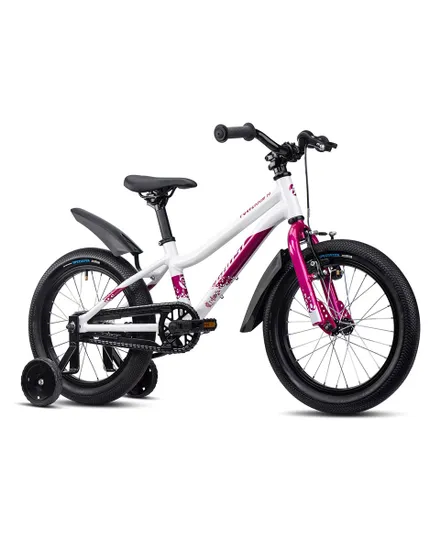 Vélo Enfant POWERKID 16 Blanc/Magenta