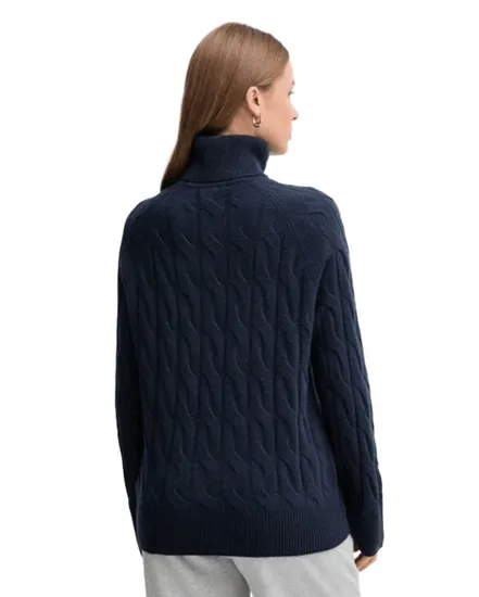 Pull Femme Soft Wool Cable Roll