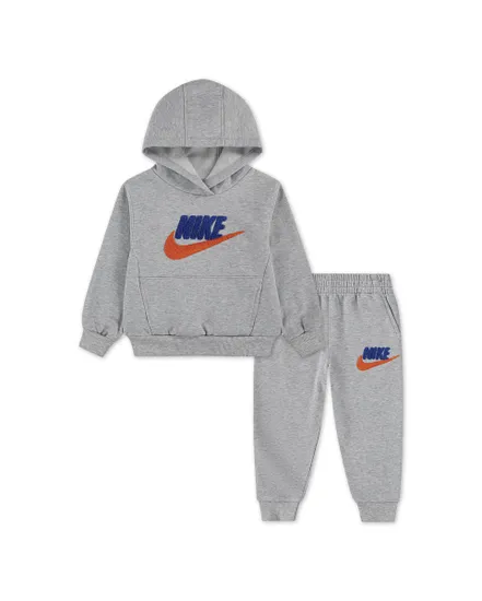 Ensemble de survetement Jeune enfant NKN CLUB CHENILLE FLC HOODY JO Gris