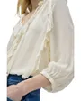 Blouse Femme À Volants Manches 3/4