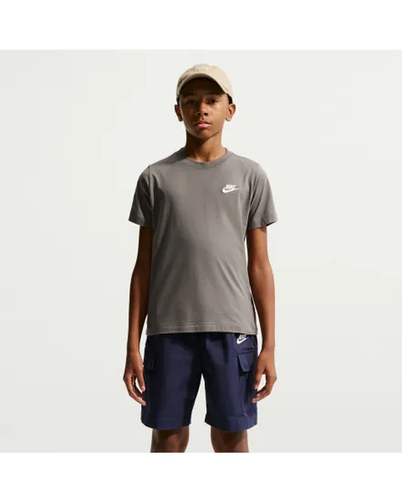 T-shirt Garçon K NSW TEE EMB FUTURA LBR Gris
