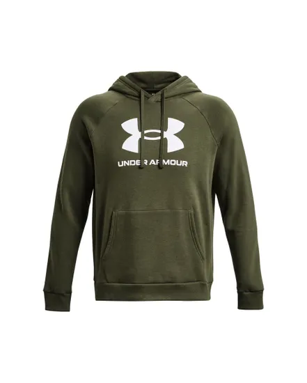 Sweat à capuche Homme UA RIVAL FLEECE LOGO HD Vert