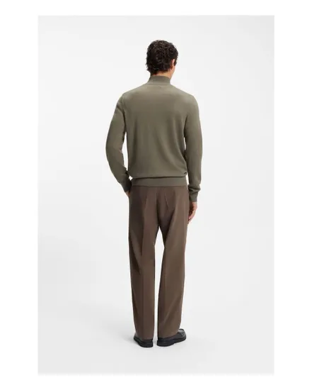 Pull col zippé Homme H-HEMARLO Brun Clair