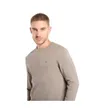 Pull col rond Homme PIMA ORG CTN CASHMERE CREW NECK Taupe Chiné