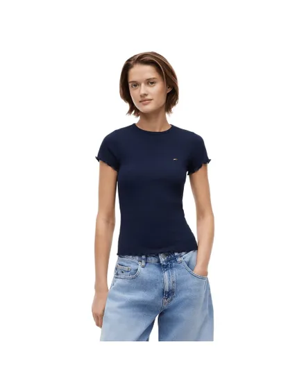 T-Shirt Femme Slim Lettuce Edge Rib