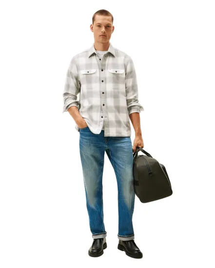 Surchemise Homme FLANNEL CHECK SHIRT JACKET Gris Chiné