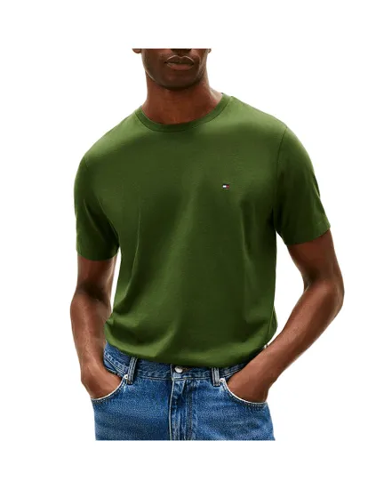 T-shirt col rond Homme ESS SEASONAL REG FIT SOLID TEE Vert Sapin