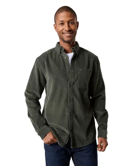 Chemise Homme REG BABY CORD SHIRT EXT Vert