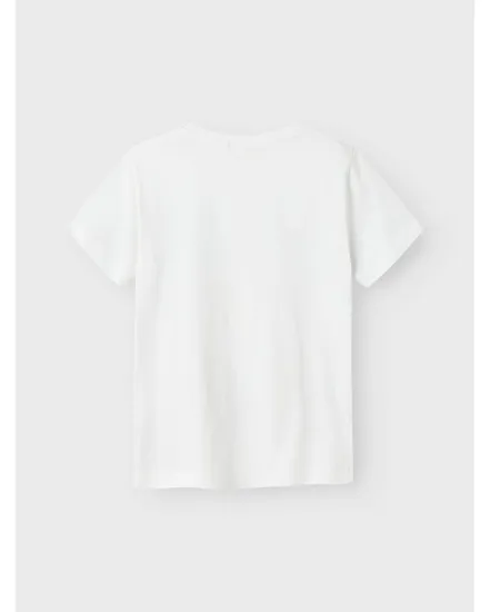 T-shirt manches courtes Enfant NKMDRUE DRAGONB NREG SS TOP BOX NOOS VDE Blanc