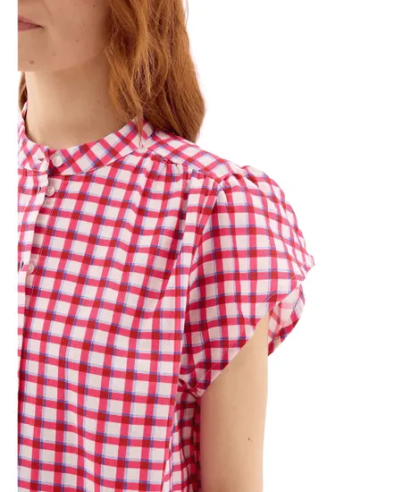 Chemise Femme PCJAVIER SS Check Shirt