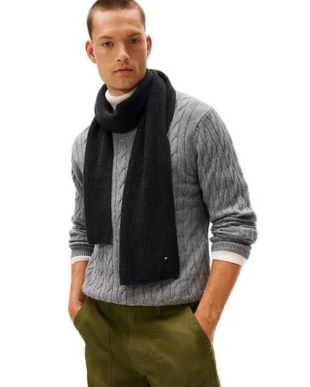 Écharpe Homme TH FLAG PIMA COTTON Gris Charbon