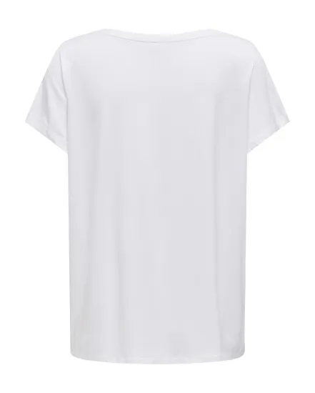 T-shirt manches courtes Femme ONPAUB-SALINA ON SS BAT JRS TEE CUR Blanc