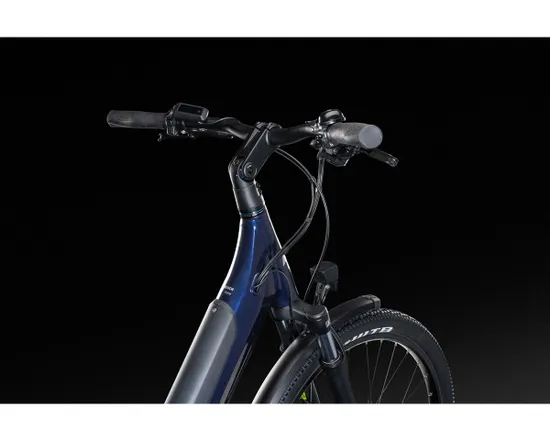 VTT électrique semi rigide Unisexe E-EXPLORER 5.5 LOW Bleu Hexagone