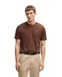 T-shirt col rond Homme THOMPSON Brun Clair,