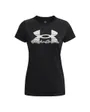 T-shirt Femme UA TECH SOLID SCRIPT SSC Noir