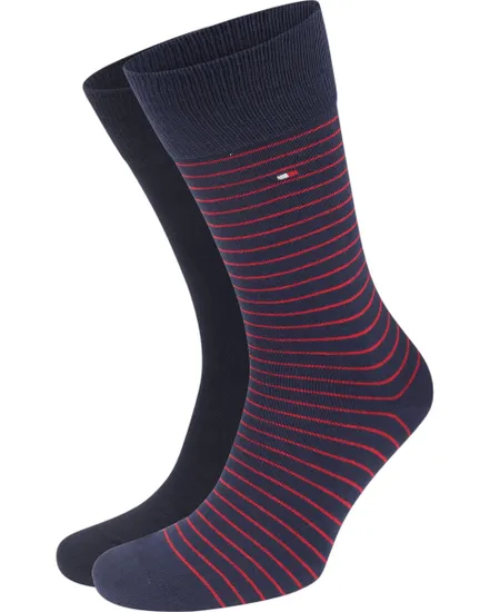 Lot de 2 paires de chaussettes Homme SMALL STRIPE SOCK 2P Bordeaux