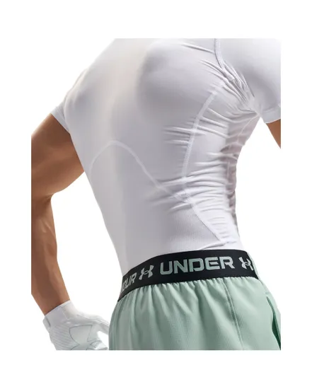 T-shirt Homme UA HG ARMOUR COMP MOCK SS Blanc