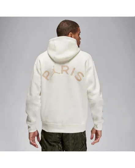 Sweat à capuche Homme M J PSG HBR FLC PO Beige