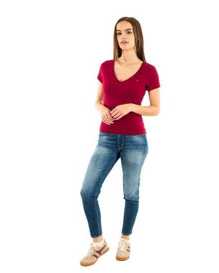 Tee-Shirt Femme Slim V-Neck Tommy Jeans