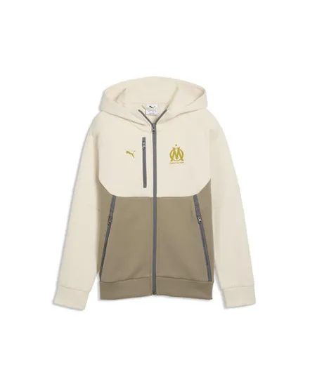 Sweat zip à capuche Enfant OM PUMATECH FZ HOODIE FL JR Beige
