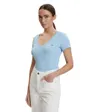 T-Shirt Femme Slim Essential Rib V