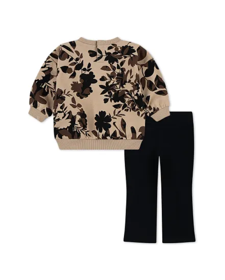Ensemble de survetement Bébé fille NKG FLORAL CAMO CREW LEGGING S Beige