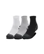 Lot de 3 paires de Socquettes Unisexe UA PERFORMANCE TECH 3PK QTR Gris