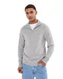 Pull col zippé Homme LAMBSWOOL ZIP MOCK Bleu Chiné