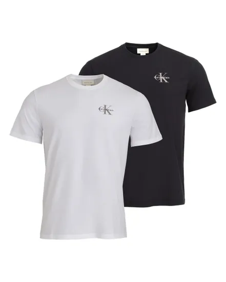Lot de 2 t-shirts Homme SS 30S CLASSIC MICRO MONOLOGO TE Noir