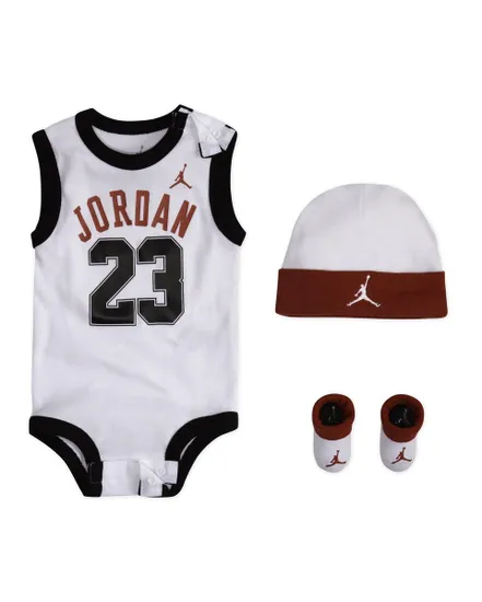 Ensemble bébé Bebe garcon Jordan JHB VARSITY LOGO 3PC BOX SET Marron Sport  2000