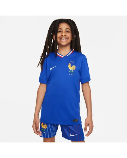 Maillot de football Enfant plus agé FFF Y NK DF STAD JSY SS HM Bleu