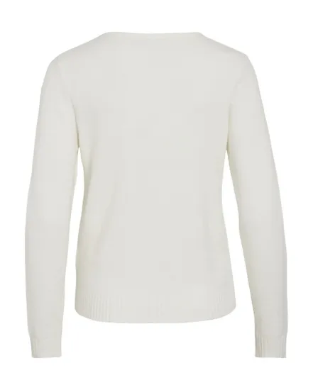 Pull col V Femme VIRIL V-NECK L/S KNIT TOP NOOS Blanc