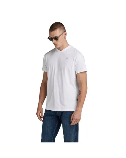 T-shirt col V Homme BASE-S V T SS Blanc