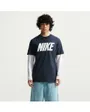 T-shirt Homme M NK CLUB VARSITY SS LIFESTYLE Bleu