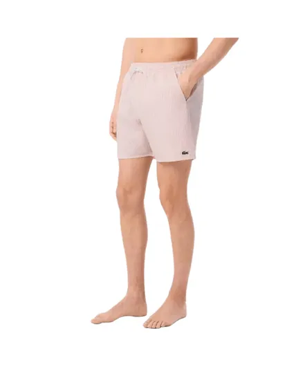 Boxer De Bain Homme Lacoste Seersucker Rayé