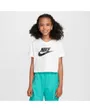 T-shirt Fille plus agé G NSW TEE CROP FUTURA HBR Blanc