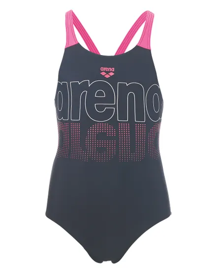 Maillot de bain Enfant GIRL S SWIMSUIT V BACK GRAPHIC Noir