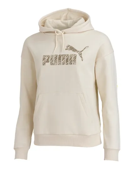 SWEAT À CAPUCHE FEMME W ESS+ANI HDY FL Beige