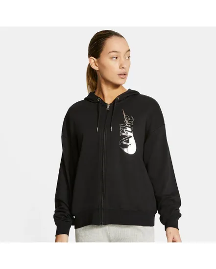 Sweatshirt femme W NSW ICN CLSH FZ FLC Noir