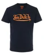 T-SHIRT MANCHES COURTES ET PRINT DEVANT HOMME NOIR
