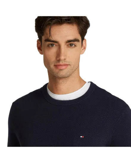 Pull col rond Homme ESSENTIAL STRUCTURE CREW NECK Bleu Marine