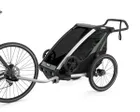 Remorque pour enfant 1 place CHARIOT LITE Aluminium/Vert Agave