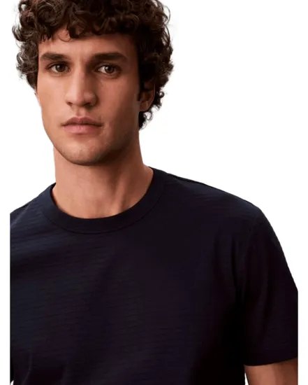 Tee shirt Manche Courtes Homme Rayures Texturées Calvin Klein