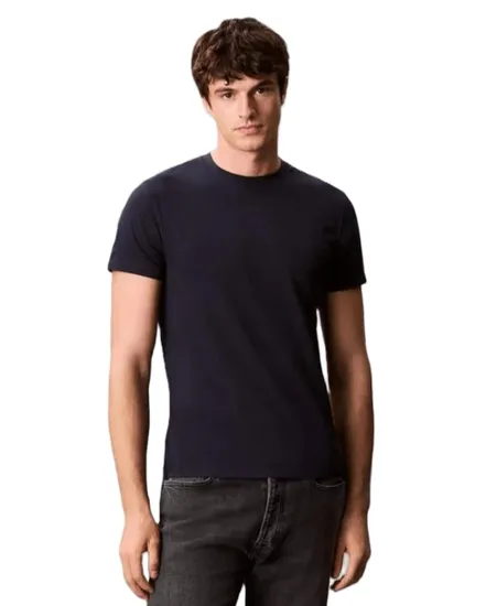T-shirt col rond Homme SS SLIM STRETCH COTTON CREWNK TE Saphir Foncé