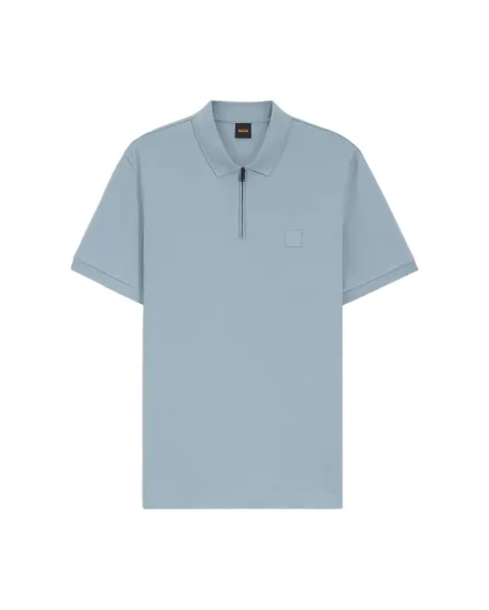 Polo Homme PASSERZIP Bleu Clair
