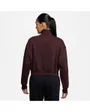 Pull zip Femme W NSW PHNX FLC QZ CROP Bordeaux