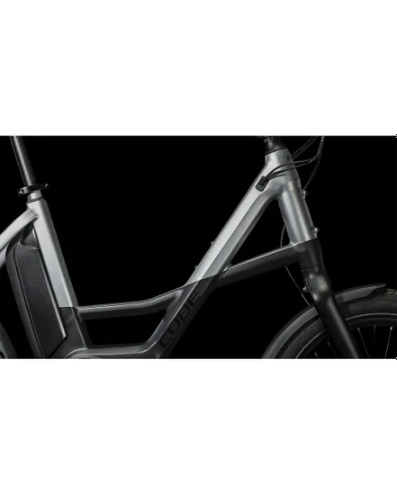 Vélo électrique urbain Unisexe COMPACT SPORT HYBRID 500 Argent